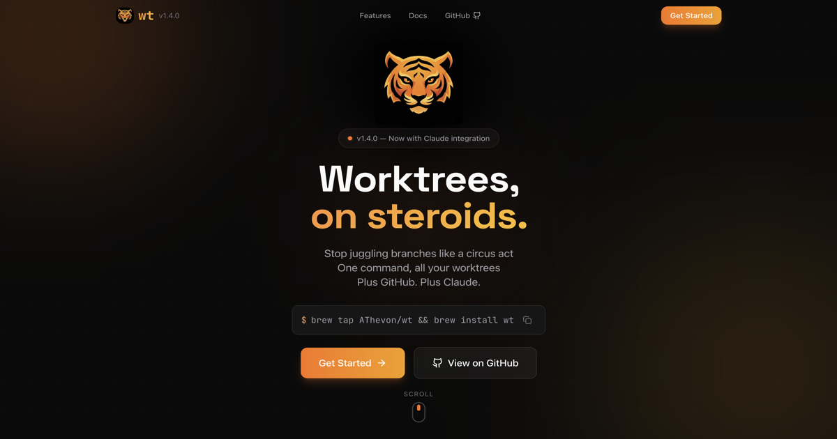 wt - Git Worktree Manager
